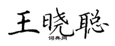 丁谦王晓聪楷书个性签名怎么写