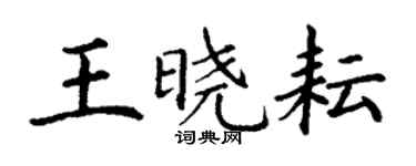 丁谦王晓耘楷书个性签名怎么写