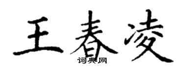 丁谦王春凌楷书个性签名怎么写