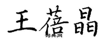 丁谦王蓓晶楷书个性签名怎么写
