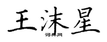 丁谦王沫星楷书个性签名怎么写