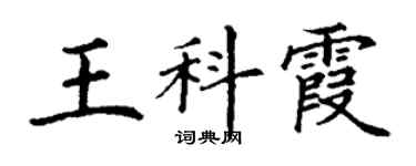 丁谦王科霞楷书个性签名怎么写