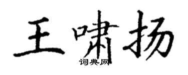 丁谦王啸扬楷书个性签名怎么写