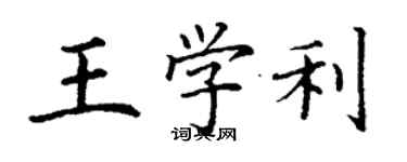 丁谦王学利楷书个性签名怎么写