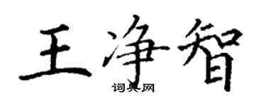 丁谦王净智楷书个性签名怎么写