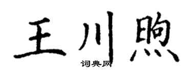 丁谦王川煦楷书个性签名怎么写