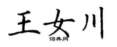 丁谦王女川楷书个性签名怎么写