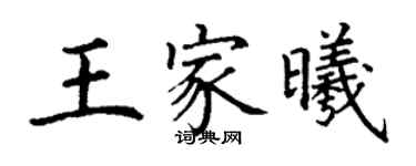 丁谦王家曦楷书个性签名怎么写