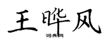 丁谦王晔风楷书个性签名怎么写