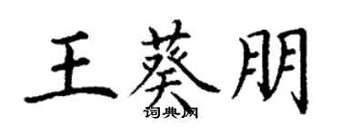 丁谦王葵朋楷书个性签名怎么写