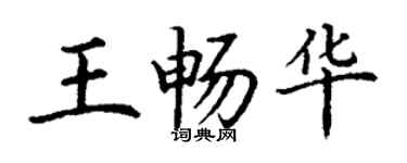 丁谦王畅华楷书个性签名怎么写