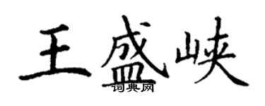 丁谦王盛峡楷书个性签名怎么写