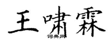 丁谦王啸霖楷书个性签名怎么写
