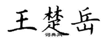 丁谦王楚岳楷书个性签名怎么写