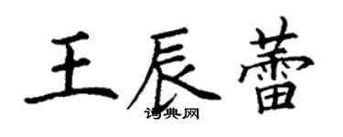 丁谦王辰蕾楷书个性签名怎么写