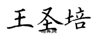 丁谦王圣培楷书个性签名怎么写