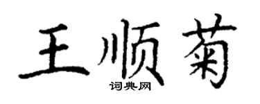丁谦王顺菊楷书个性签名怎么写