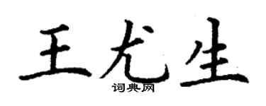 丁谦王尤生楷书个性签名怎么写