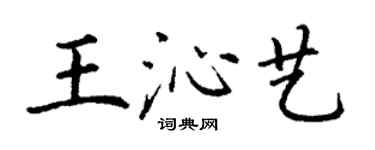 丁谦王沁艺楷书个性签名怎么写