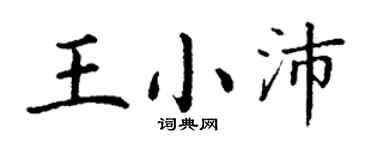 丁谦王小沛楷书个性签名怎么写