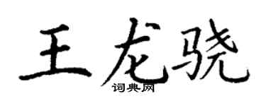 丁谦王龙骁楷书个性签名怎么写