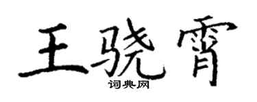 丁谦王骁霄楷书个性签名怎么写