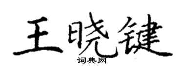丁谦王晓键楷书个性签名怎么写
