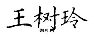 丁谦王树玲楷书个性签名怎么写