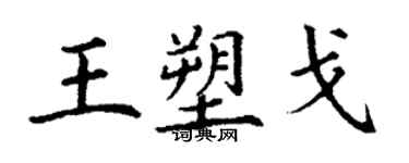 丁谦王塑戈楷书个性签名怎么写