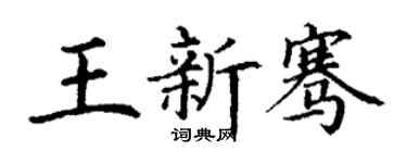 丁谦王新骞楷书个性签名怎么写