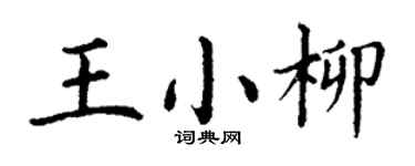 丁谦王小柳楷书个性签名怎么写