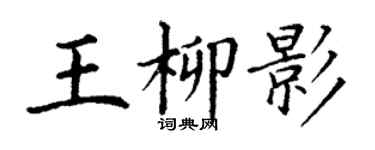 丁谦王柳影楷书个性签名怎么写