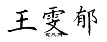 丁谦王雯郁楷书个性签名怎么写