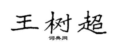 袁强王树超楷书个性签名怎么写