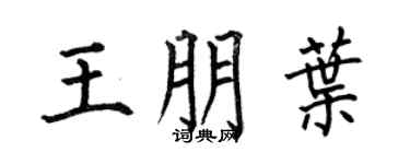 何伯昌王朋叶楷书个性签名怎么写