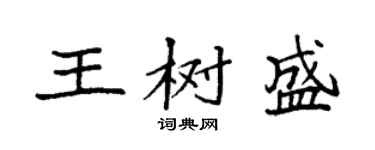袁强王树盛楷书个性签名怎么写