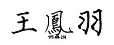 何伯昌王凤羽楷书个性签名怎么写