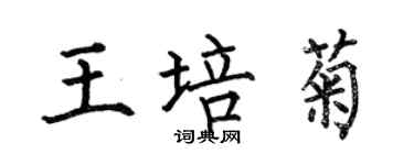 何伯昌王培菊楷书个性签名怎么写