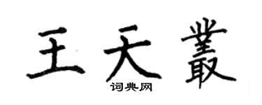 何伯昌王天丛楷书个性签名怎么写