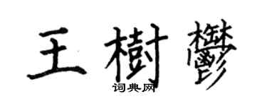 何伯昌王树郁楷书个性签名怎么写