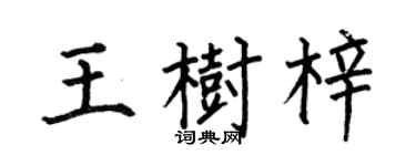 何伯昌王树梓楷书个性签名怎么写