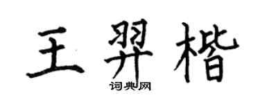 何伯昌王羿楷楷书个性签名怎么写