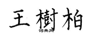 何伯昌王树柏楷书个性签名怎么写
