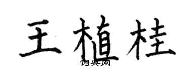 何伯昌王植桂楷书个性签名怎么写