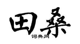翁闿运田桑楷书个性签名怎么写