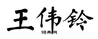 翁闿运王伟铃楷书个性签名怎么写
