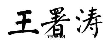 翁闿运王署涛楷书个性签名怎么写