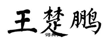 翁闿运王楚鹏楷书个性签名怎么写