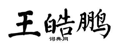 翁闿运王皓鹏楷书个性签名怎么写