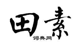 翁闿运田素楷书个性签名怎么写